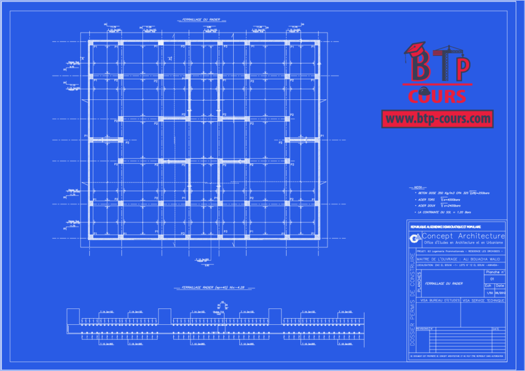 plan de coffrage plan coffrage sur www.btp-cours.com