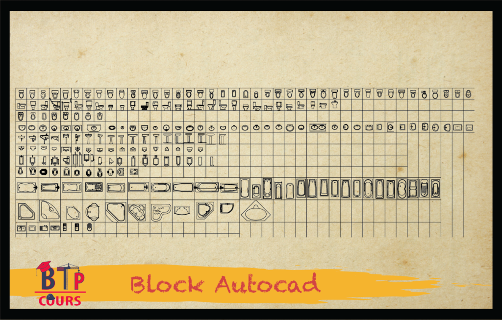 Block AutoCAD sur www.btp-cours.com