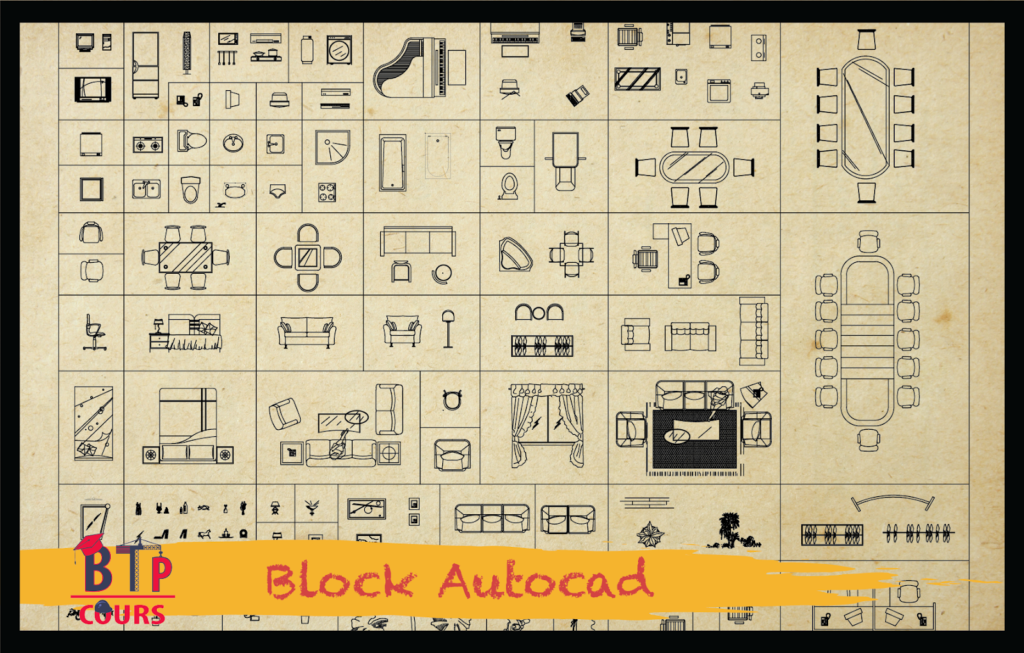 Block AutoCAD sur www.btp-cours.com