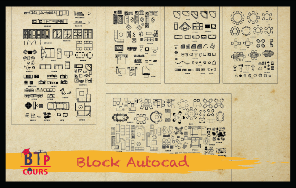 Block AutoCAD sur www.btp-cours.com