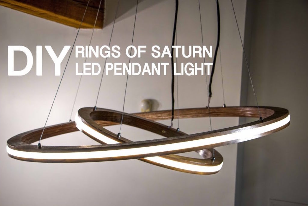 DIY Music Reactive "Rings of Saturn" LED Pendant Light (controlled by Arduino)