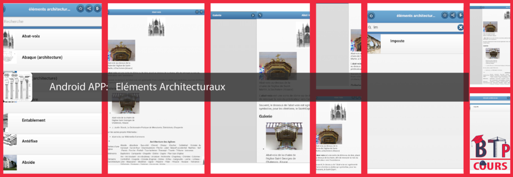 Android APP BTP et Architecture sur www.BTP-Cours.com