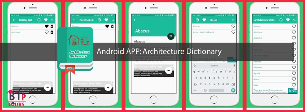 dictionaire Architecture pour Android android app BTP et ARCHITECTURE sur www.btp-cours.com