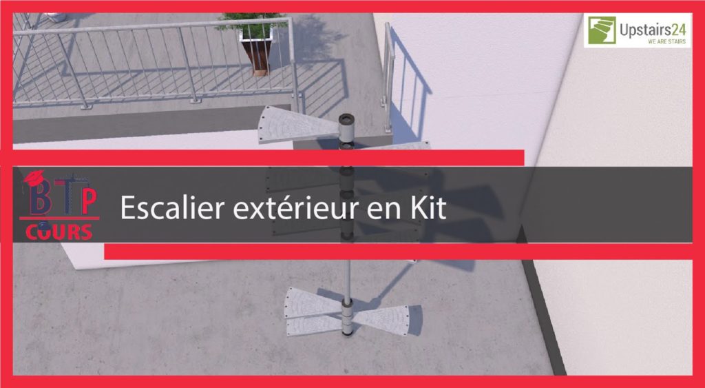 montage d'un escalier extérieur en Kit