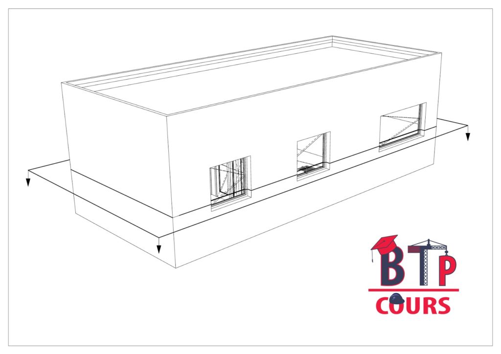 perspective isométrique coupé au niveau 1.20m