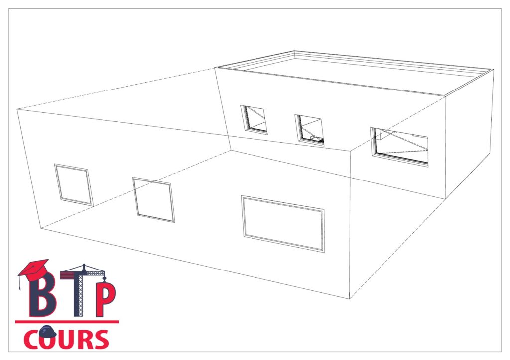 dessin de la façade a partir de la projection de la vue 3D