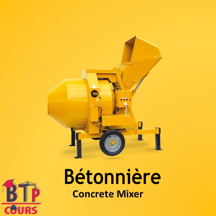Lexique outillage de chantier - bétonnière
