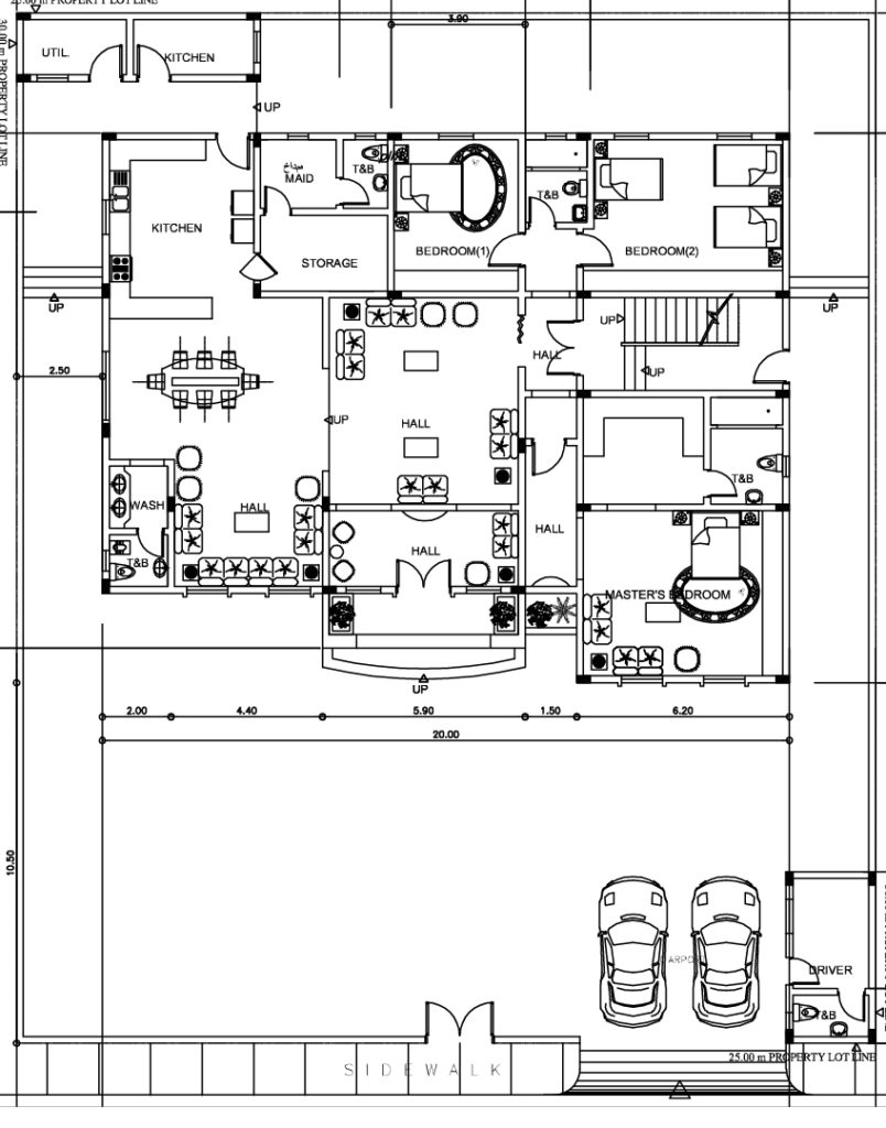 download plan DWg villa