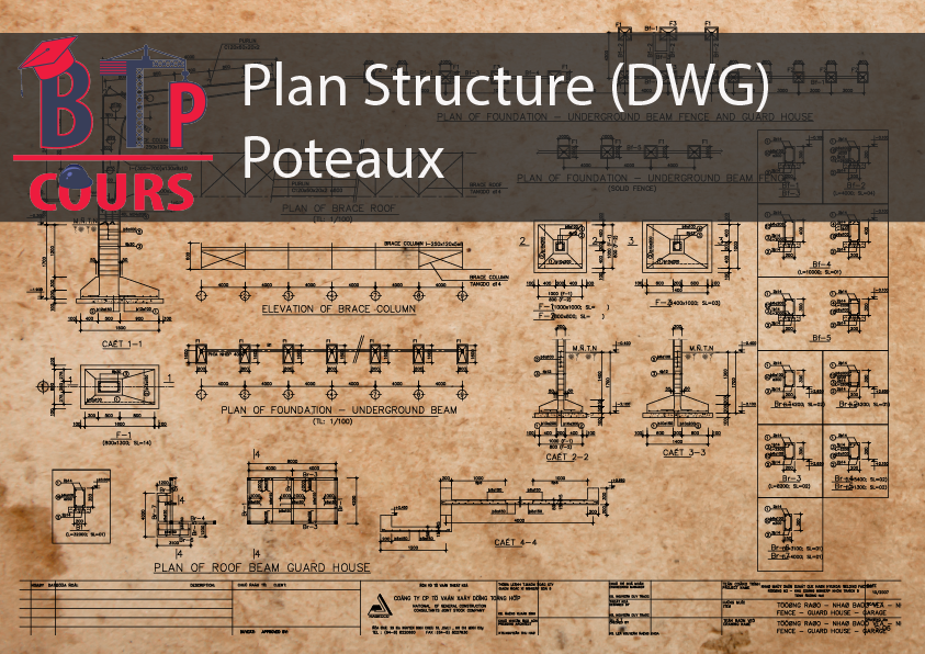 Plan détail DWG potaux