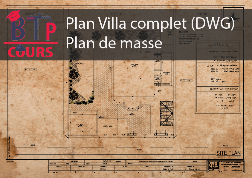 plan de masse villa