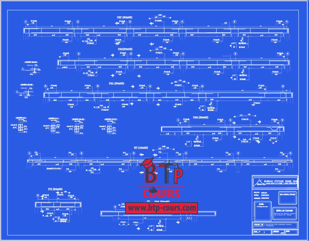 plan B.A coffrage ferraillage sur www.btp-cours.com