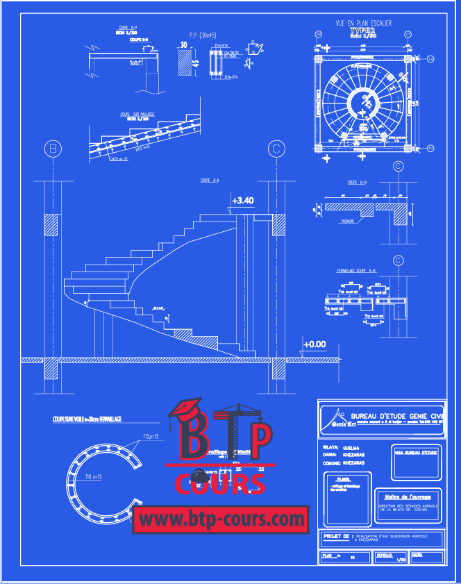 plan B.A coffrage ferraillage sur www.btp-cours.com