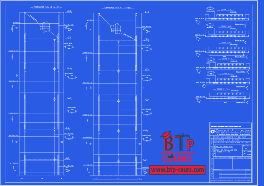 plan B.A coffrage ferraillage sur www.btp-cours.com