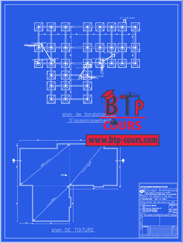 plan fondation PlanDWG: Plan B.A et Archi