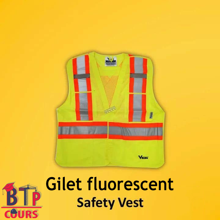 Lexique outillage de chantier - gillet fluorescent