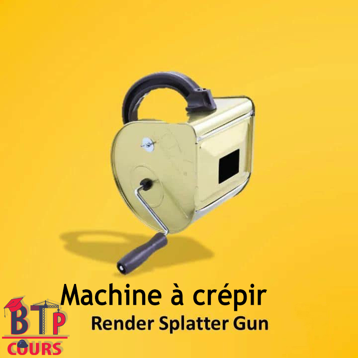 Lexique outillage de chantier - machine a crépir