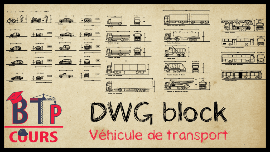 block AutoCAD véhicule 