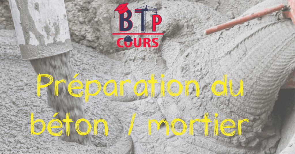 Préparation du béton-mortier mélange et dosage du béton