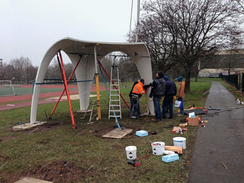assemblage des éléments en béton a paroi mince  Béton renforcé de fibres de carbone