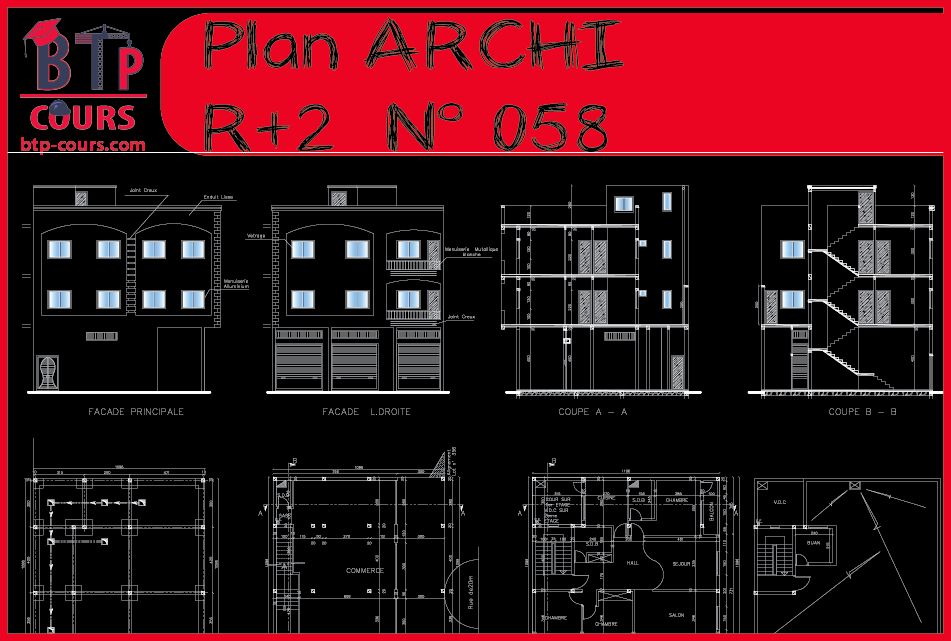 plan ferraillage R+2