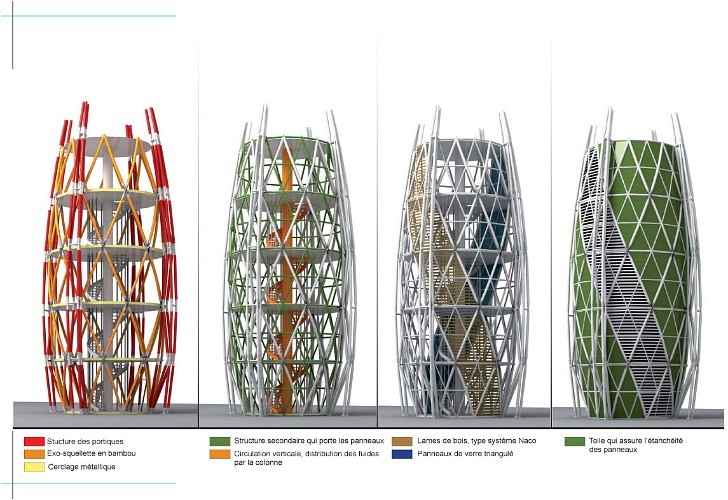 structure Maisons de bambou architecture écologique