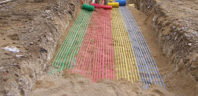 grillage avertisseur fibre optique