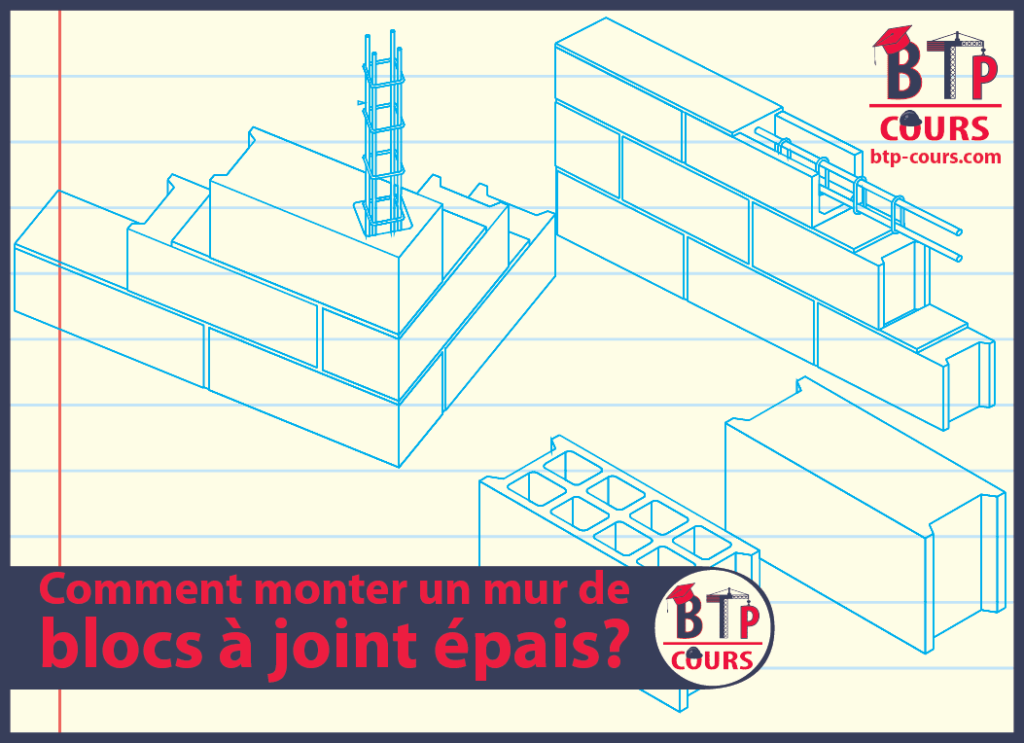 Construire un mur avec des blocs de béton 