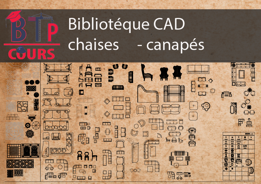 bibliothèque AutoCAD sur www.btp-cours.com