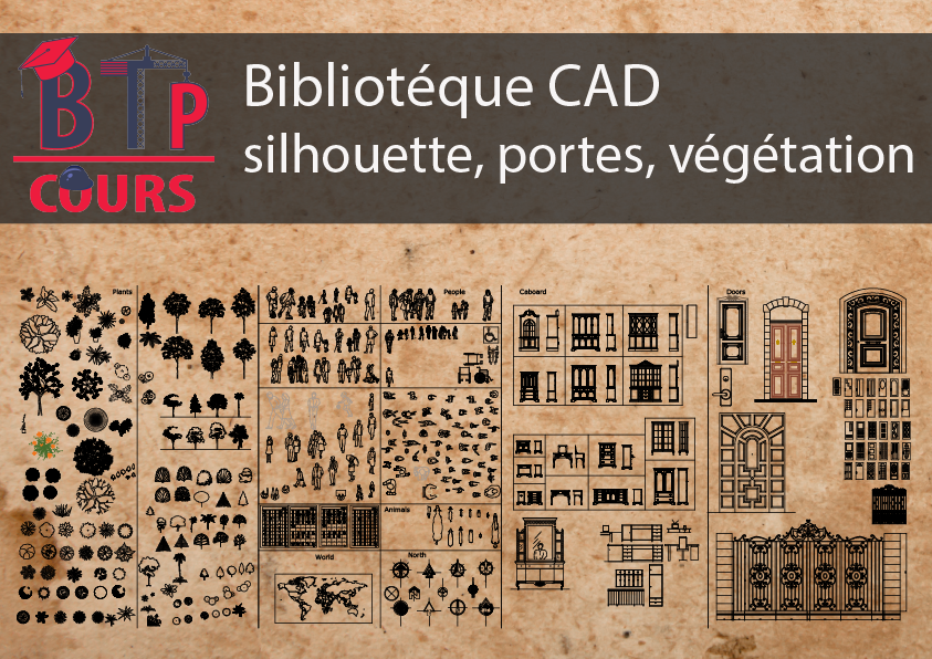 bibliothèque AutoCAD sur www.btp-cours.com