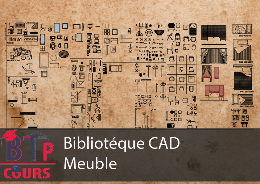 bibliothèque AutoCAD sur www.btp-cours.com