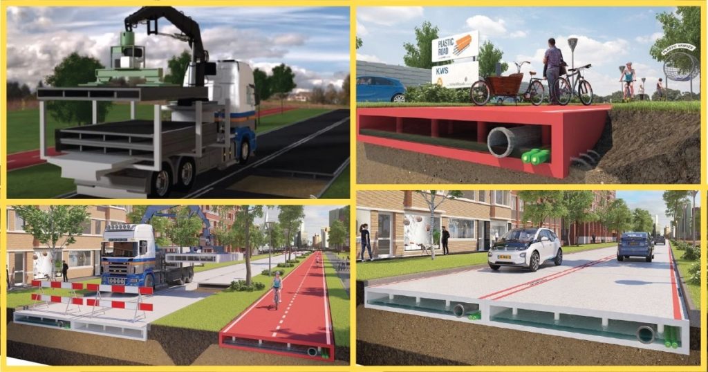 La Hollande va construire ses routes avec du plastique recyclé Routes construite avec du plastique recyclé