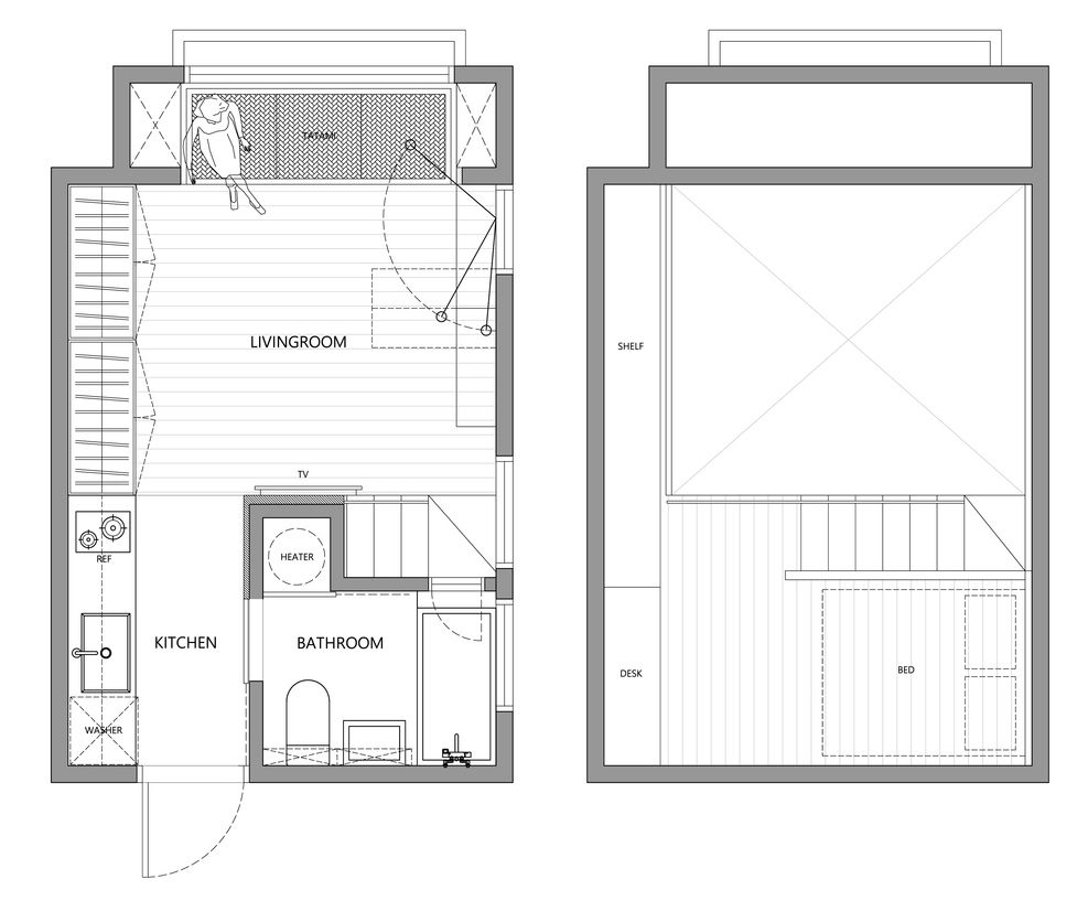 22m2 Apartment in Taiwan | A Little Design