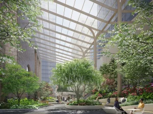 Jardin public au 550 Madison, New York