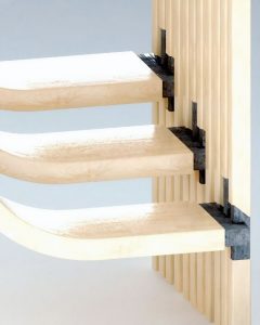 escalier minimaliste en forme d'ADN