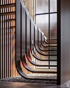 escalier minimaliste en forme d'ADN