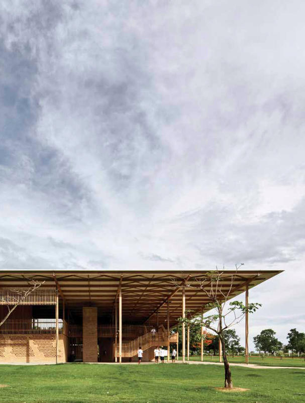 La toiture du Village d’enfants à Formoso Do Araguaia au Brésil